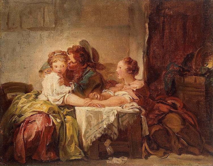 Jean Honore Fragonard Captured Kiss china oil painting image